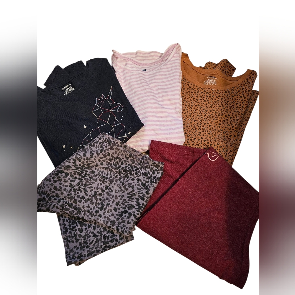 Girls New Large (10-12) Shirts and Leggings